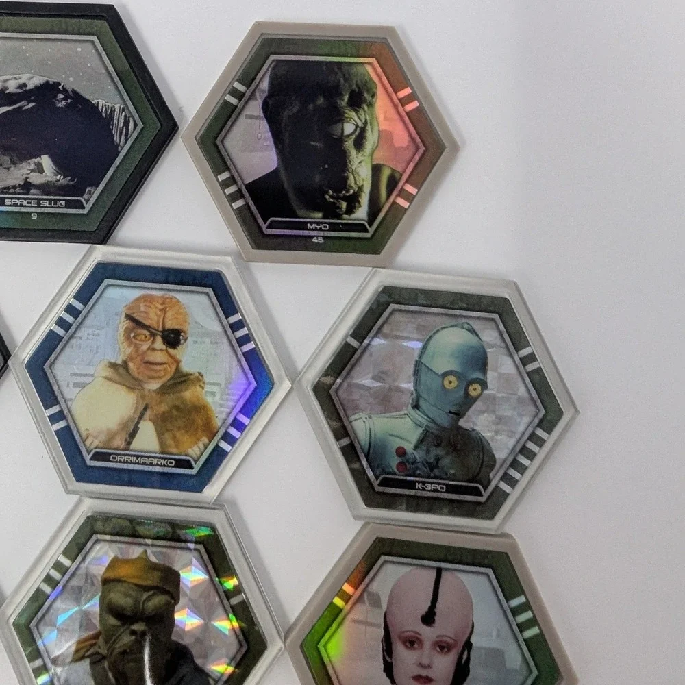 Topps Star Wars Galactic‎ Connexions Tiles Lot of 15 - Princess Leia R2-D2 Holo - Picture 8 of 16